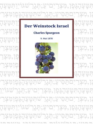 cover image of Der Weinstock Israel